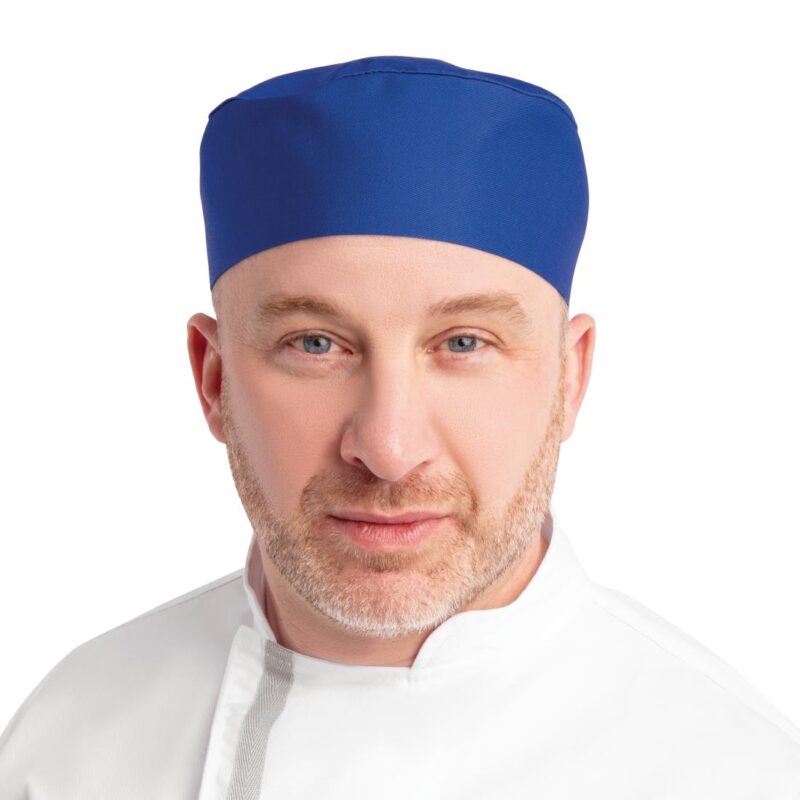 Whites Chefs Skull Cap Royal Blue