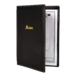 Olympia Faux Leather Menu Cover A4 Black