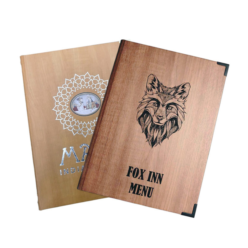 Wood-effect Menu Covers