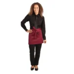 Whites Short Bistro Apron Burgundy