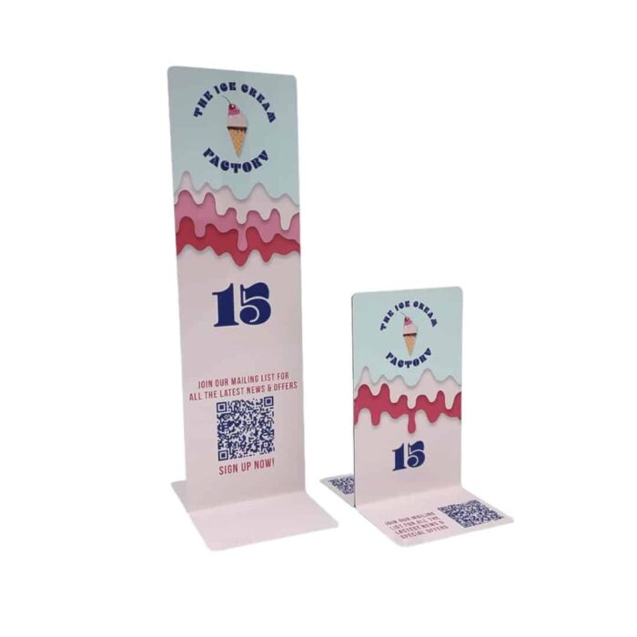 Branded Aluminium Table Number