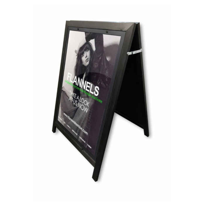 A frame chalkboard with a1 poster holder