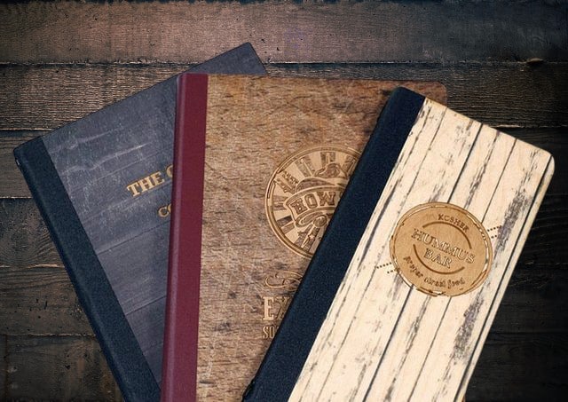 Wood menu covers