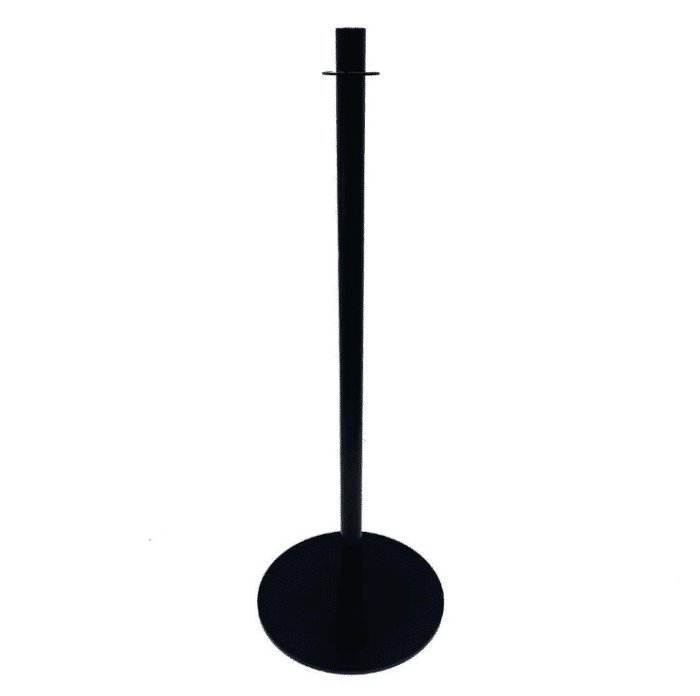 Bolero Black Flat Top Barrier Post