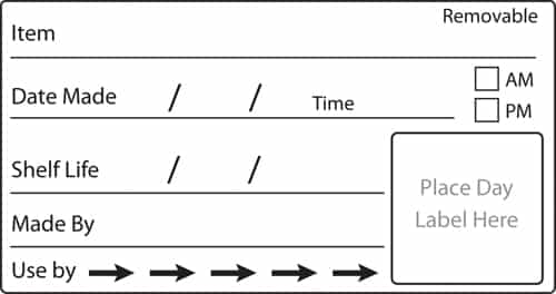 Shelf Life Food Labels