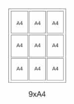 Large Wall Mounted Menu Display Case - Magnetic Dry Wipe
