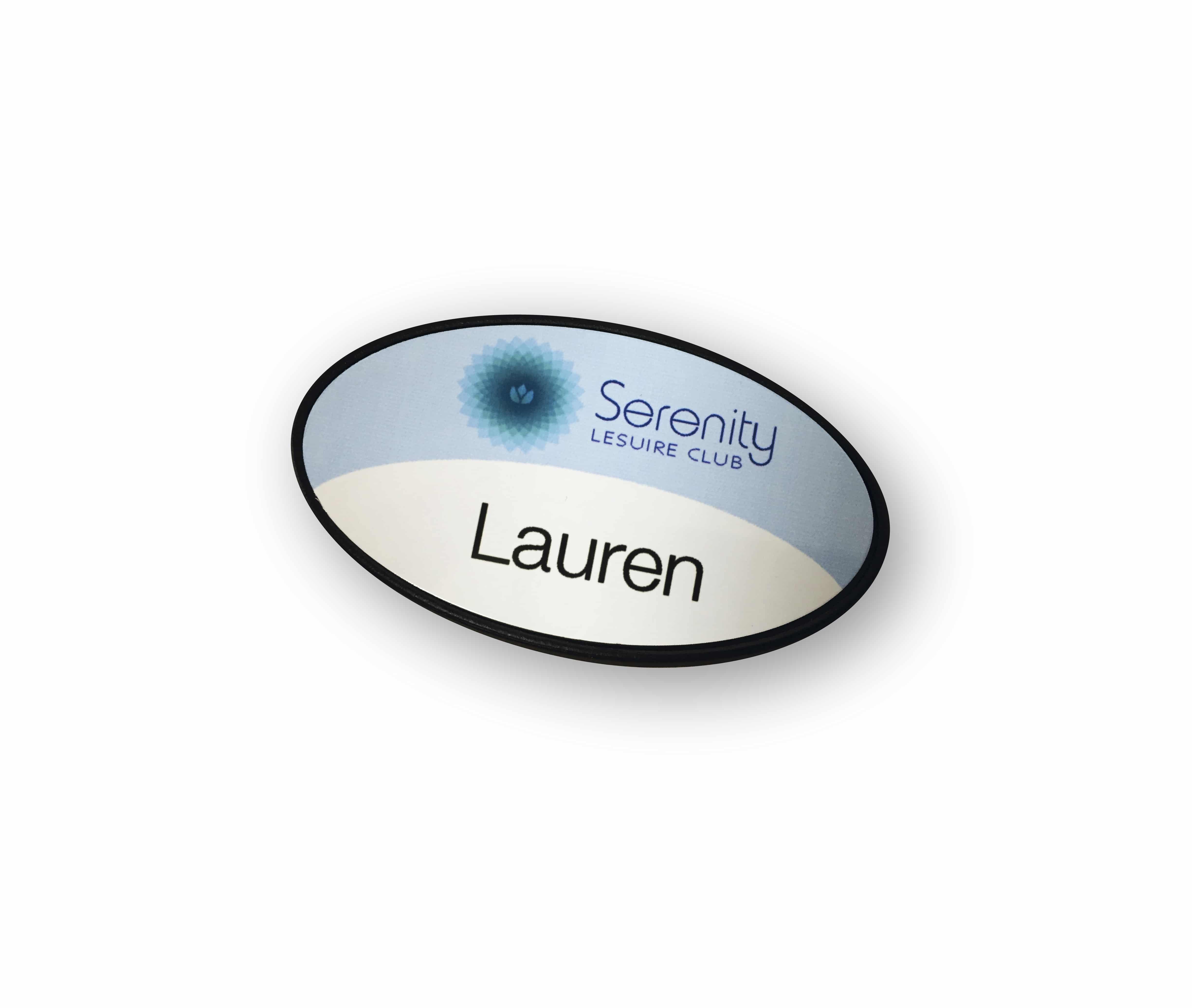 Custom Printed Name Tag - Oval