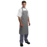 Whites Bib Apron Black and White Check