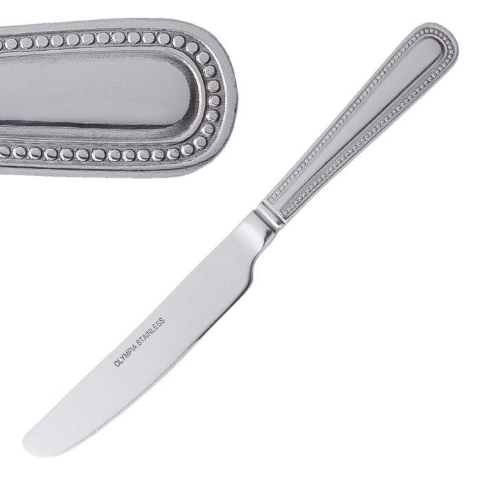 Olympia Bead Solid Handle Dessert Knife