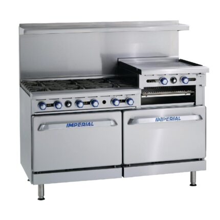 Imperial 6 Burner & Griddle Natural Gas Oven Range IR6RG24-N