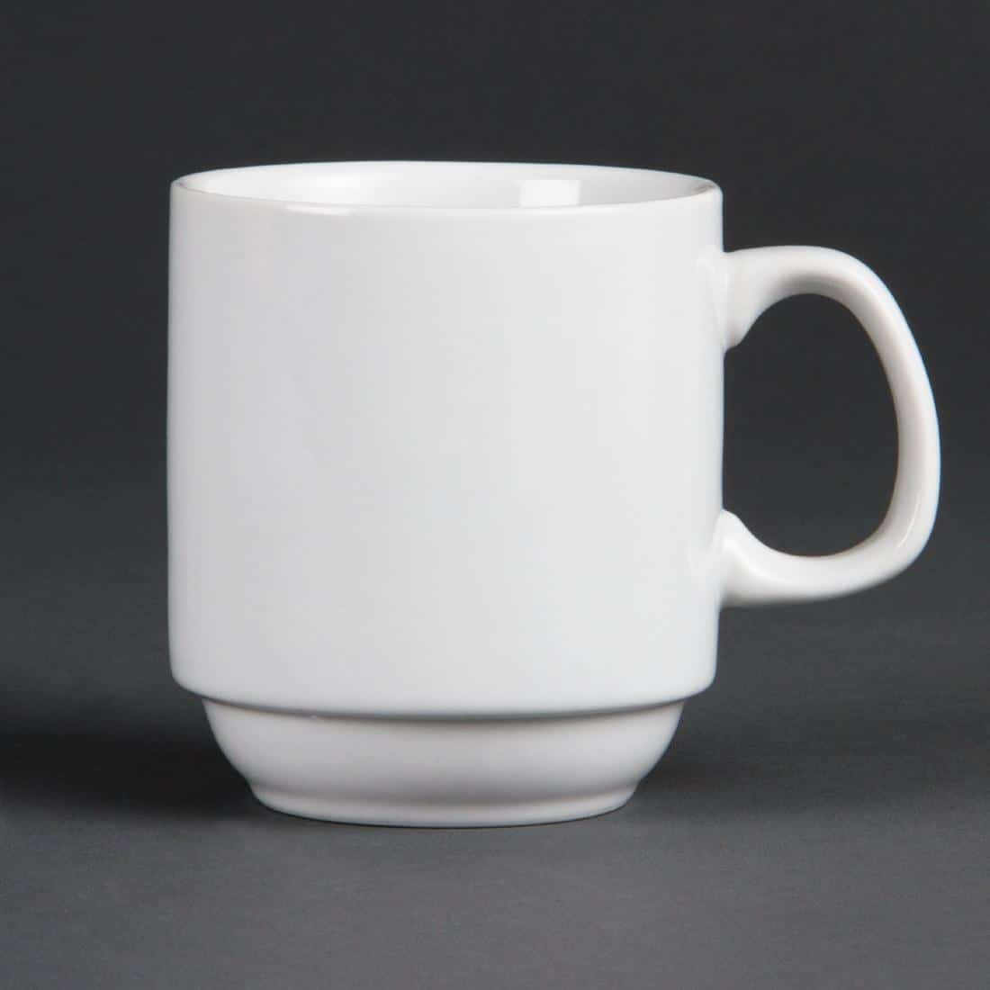 Olympia Whiteware Stacking Mugs 284ml 10oz