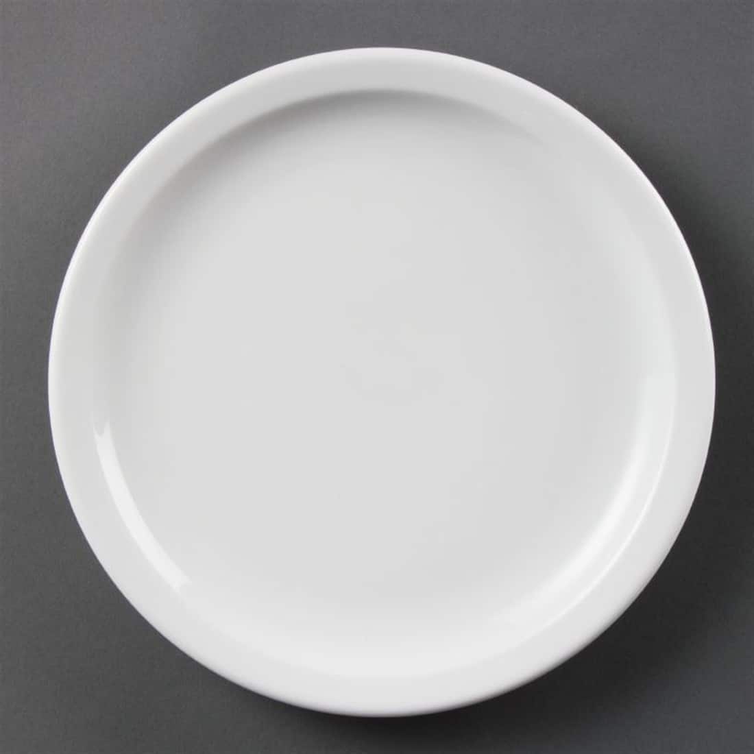 Olympia Whiteware Narrow Rimmed Plates 230mm