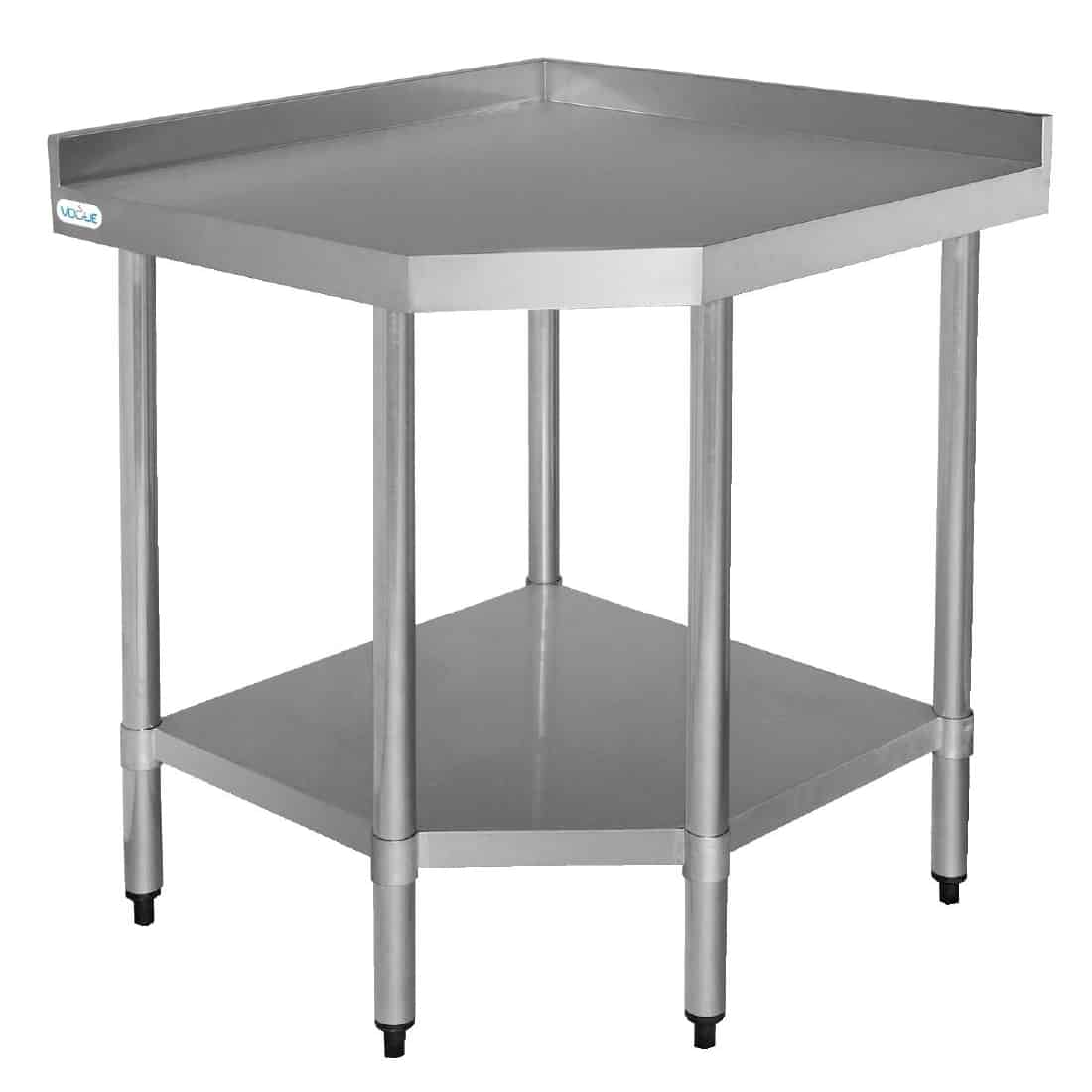 Vogue Stainless Steel Corner Table 600mm