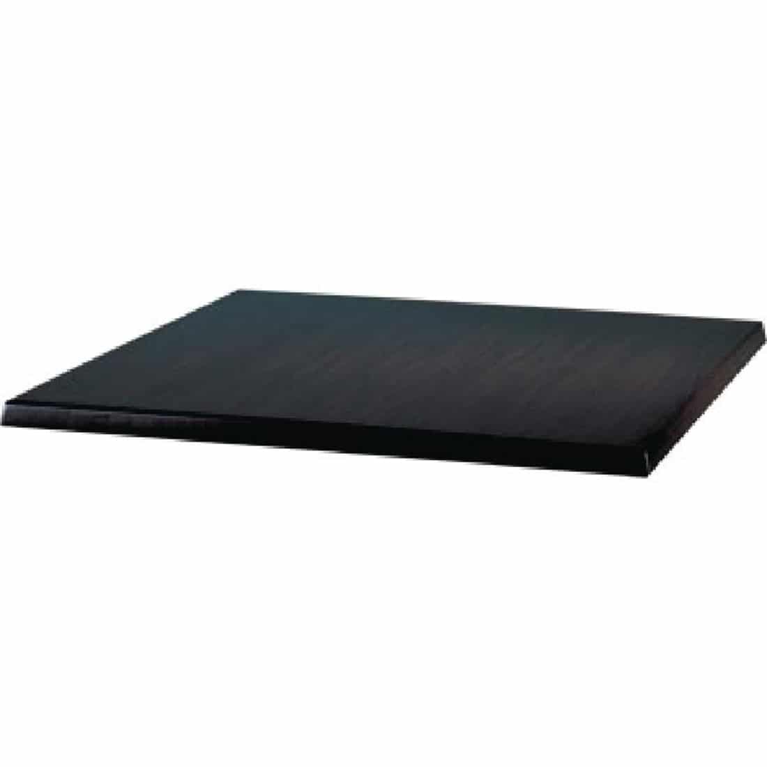 Werzalit Pre-drilled Square Table Top  Black 600mm