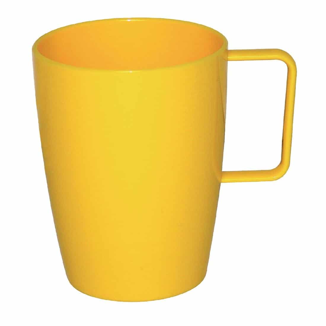 Kristallon Polycarbonate Handled Beakers Yellow 284ml