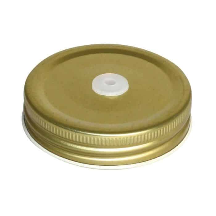 Olympia Mason Jar Lid with Straw Hole