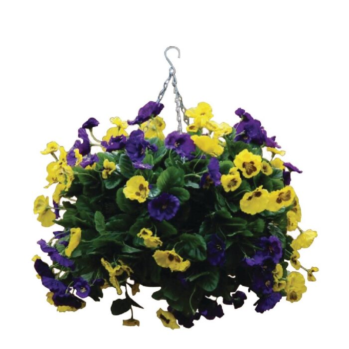 22" Purple and Yellow Pansy Ball