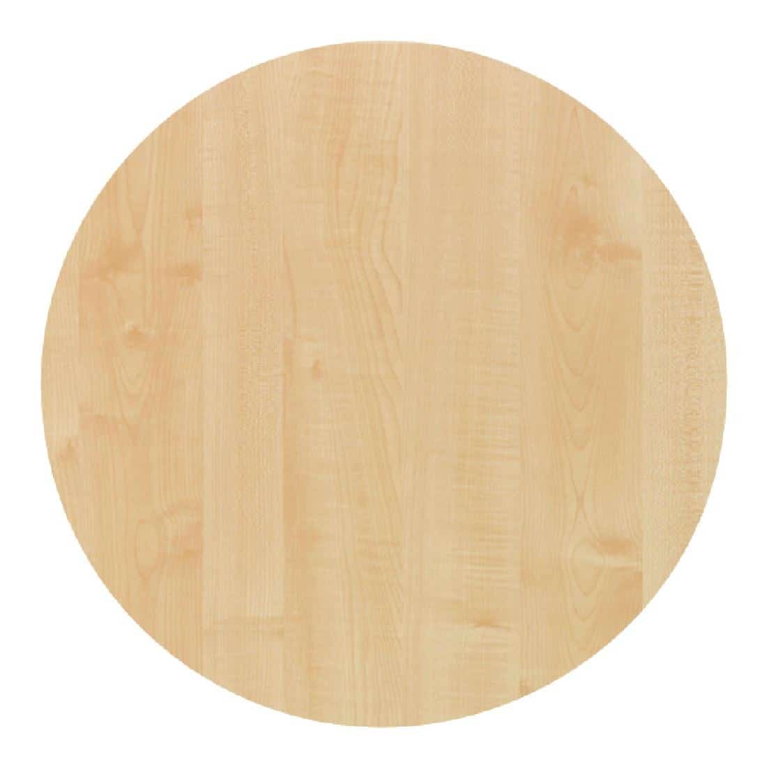 Werzalit Pre-drilled Round Table Top  Maple 800mm