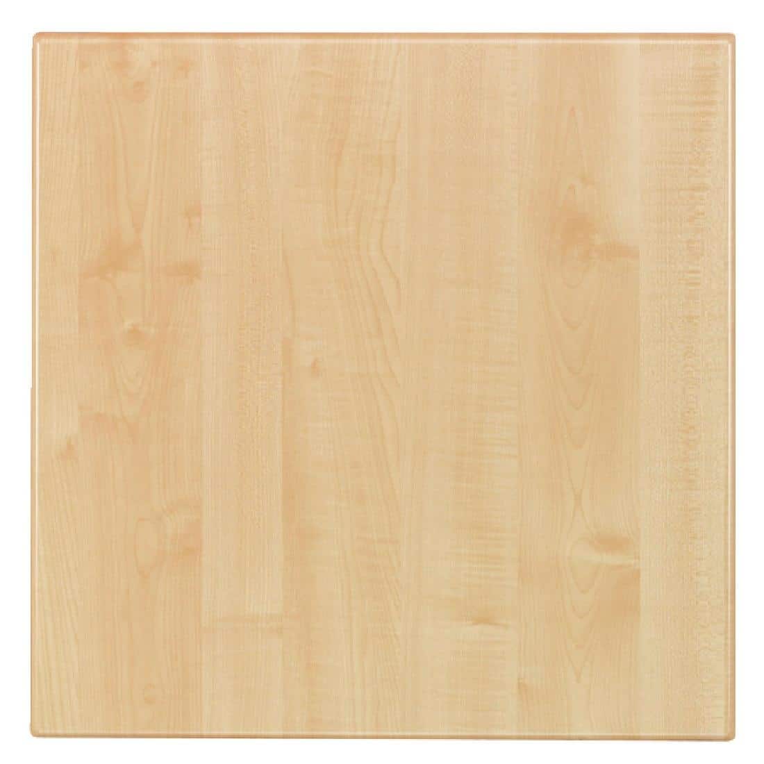 Werzalit Pre-drilled Square Table Top  Maple 600mm