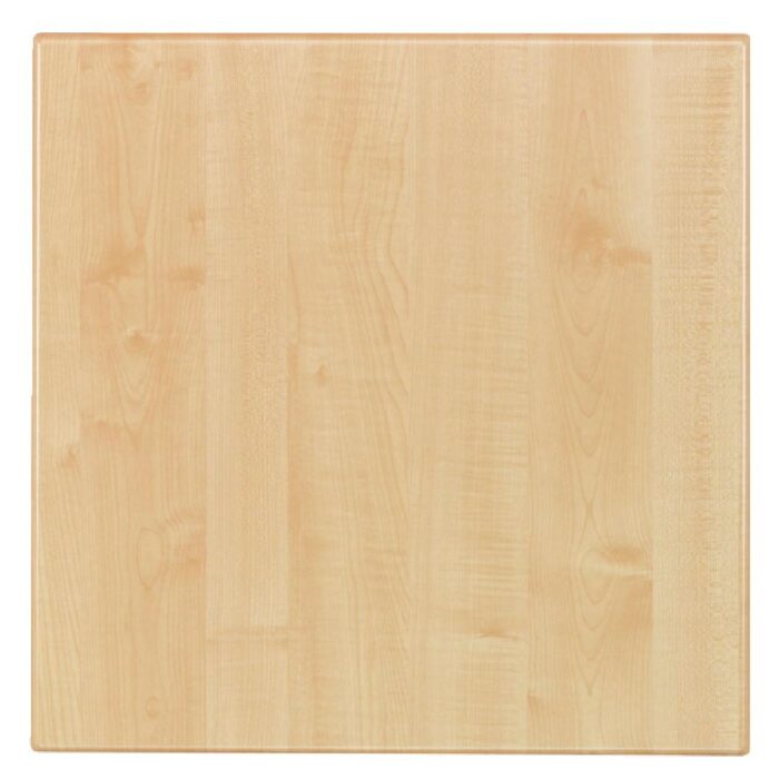 Werzalit Pre-drilled Square Table Top  Maple 700mm