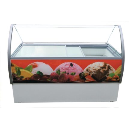 Crystal Venus Elegante 13 Pan Ice Cream Display Counter VenusEle56