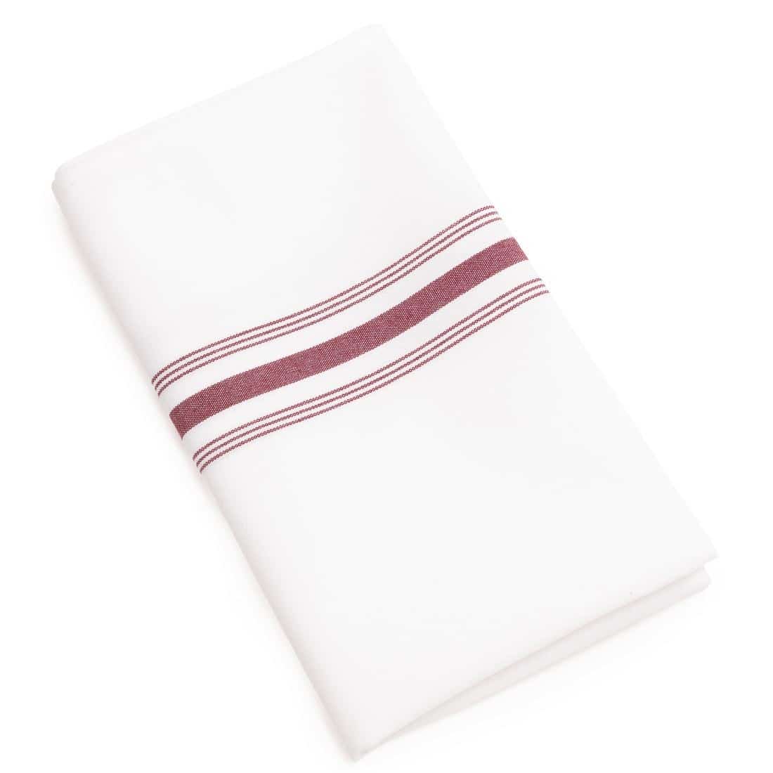 Bistro Table Napkins Burgundy Stripe