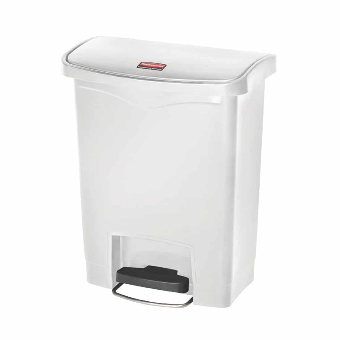 Rubbermaid Slim Jim Step on Bin Front Pedal 30Ltr White