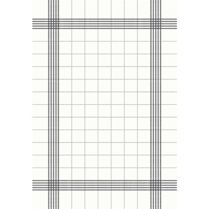 Duni Bistro Towel Napkin 38x54cm in Granite Grey Check on White (Pack 250)