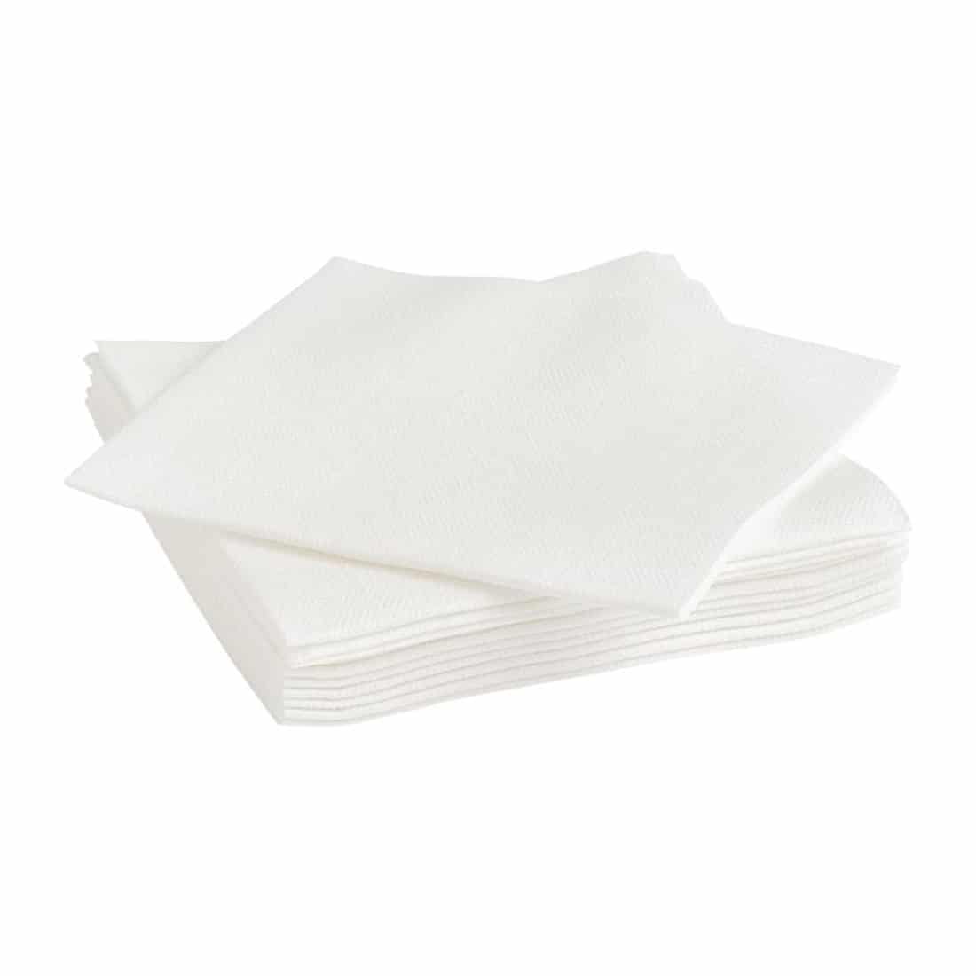 Dunisoft Premium 20cm Cocktail/Canape Napkin White