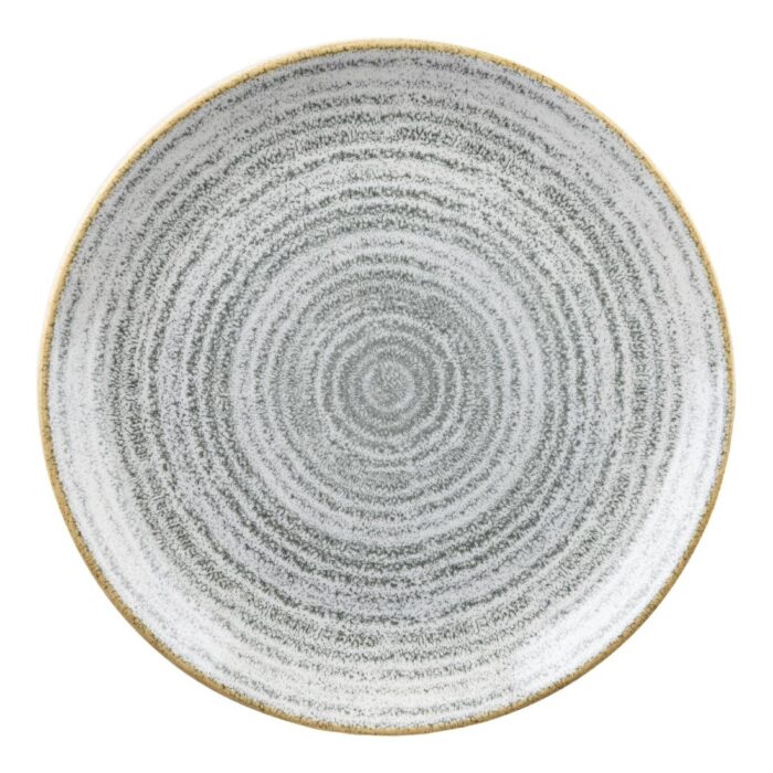 Churchill Studio Prints Homespun Stone Grey Coupe Plate 165mm