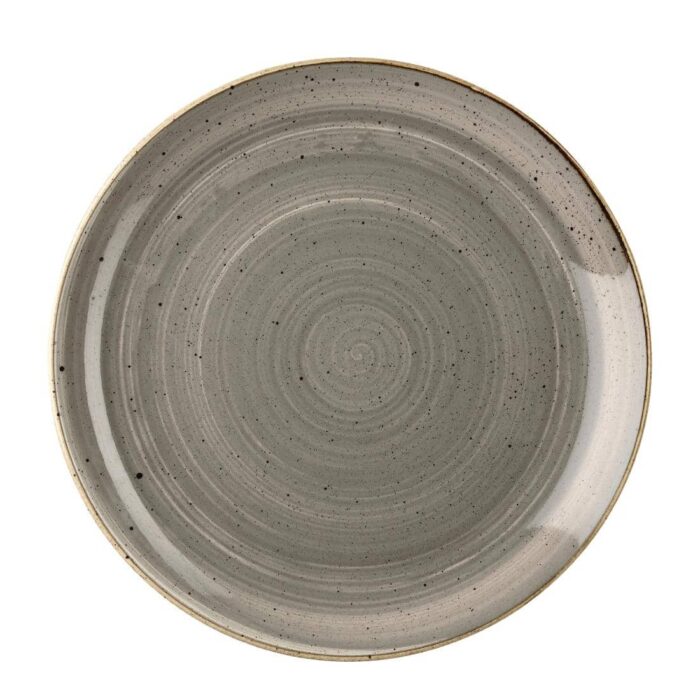Churchill Stonecast Round Coupe Plate Peppercorn Grey 165mm