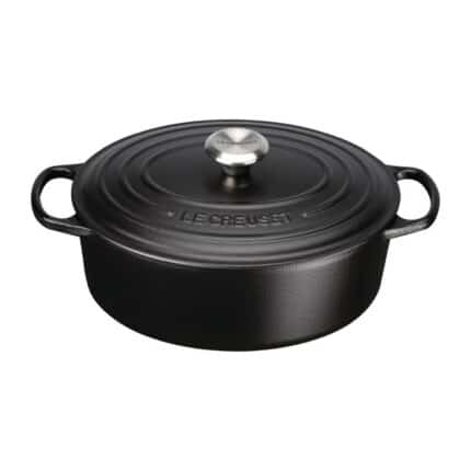 Le Creuset Cast Iron Oval Casserole 27cm 4.1L Satin Black