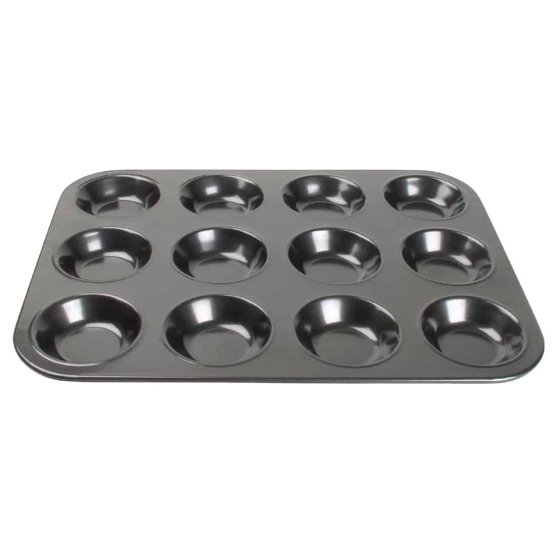 Vogue Carbon Steel Non-Stick Mini Muffin Tray 12 Cup