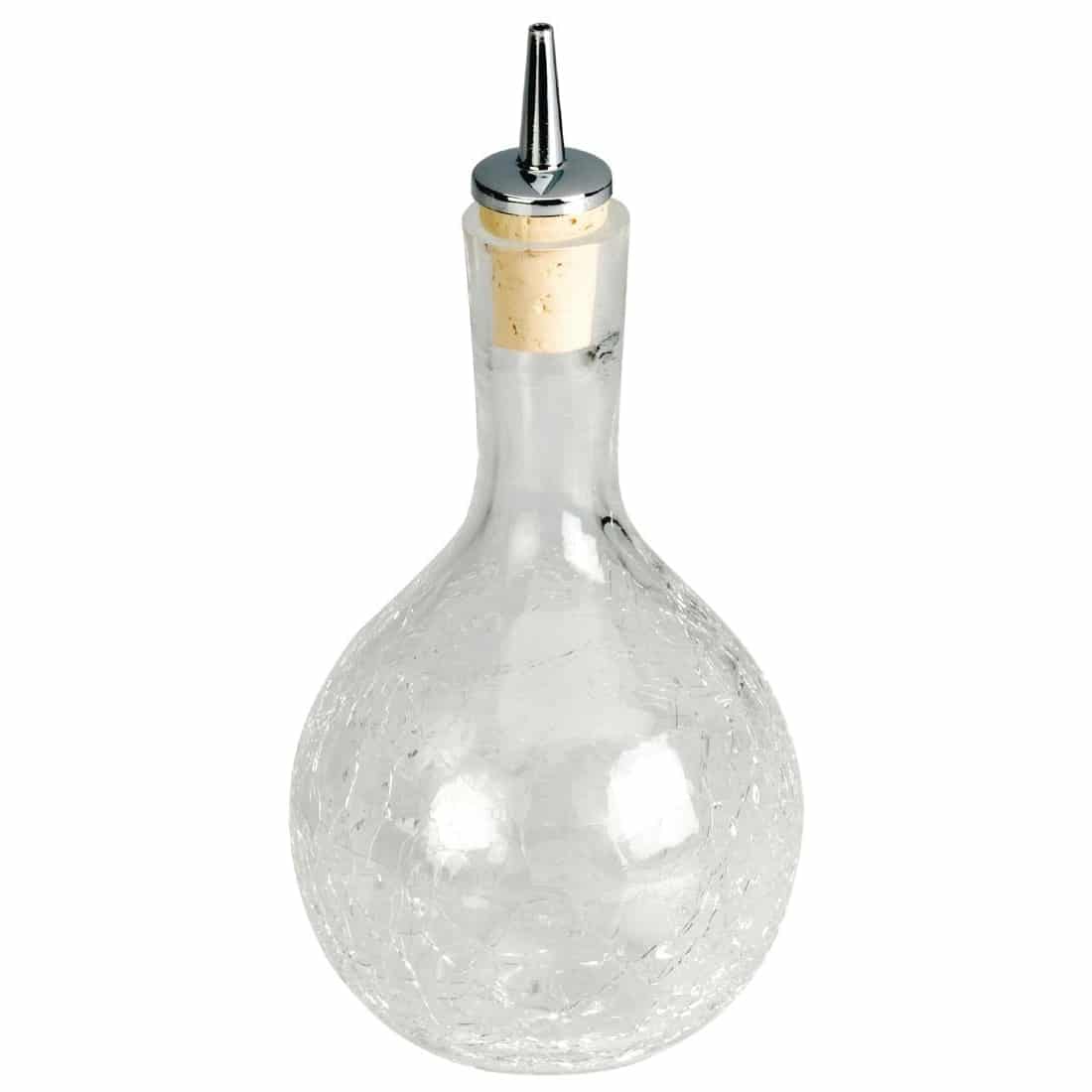 Bitters Dash Bottle Round Crackle Glass 330ml