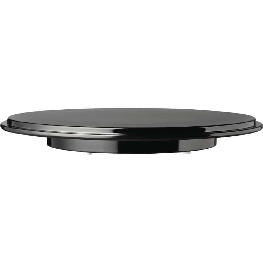 APS Pure Round Cake Platter Melamine Black