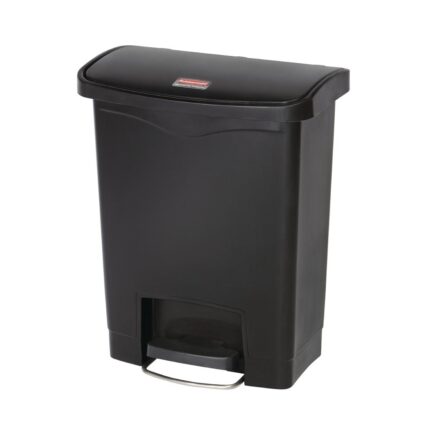 Rubbermaid Slim Jim Step on Front Pedal Black 30Ltr