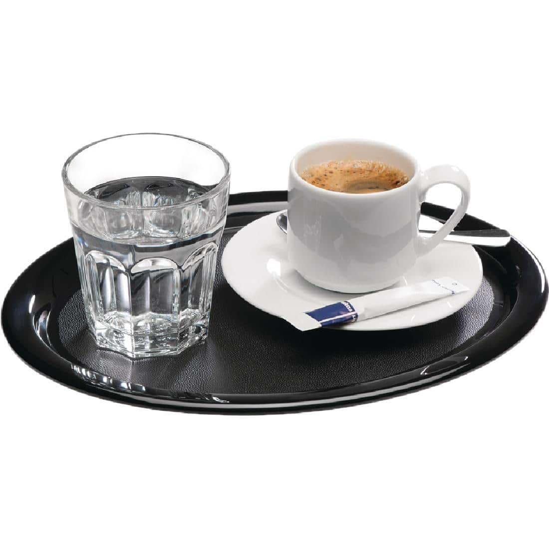 APS Melamine Serving Tray Black 10in