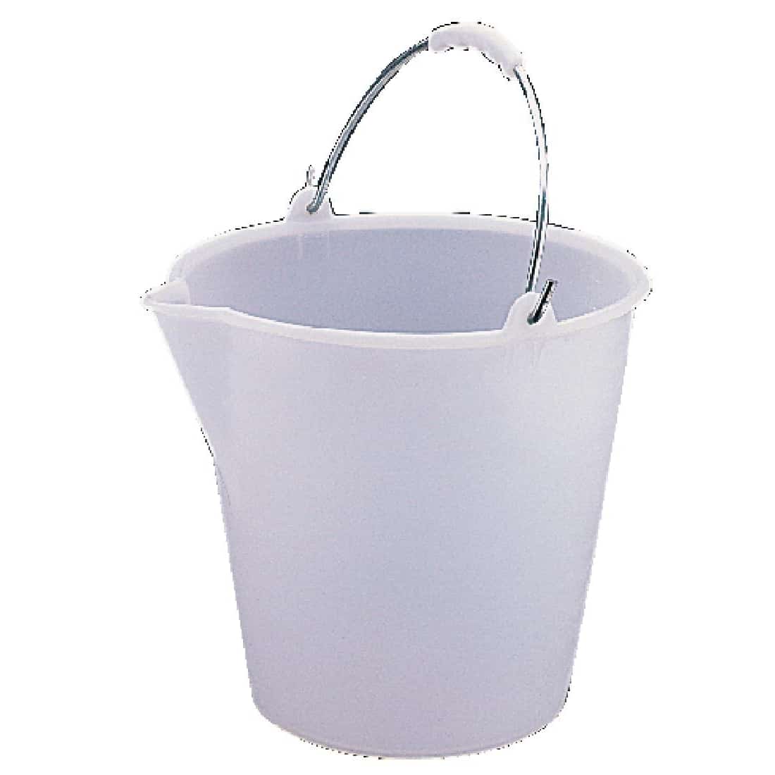 Jantex Heavy Duty Plastic Bucket White 12Ltr