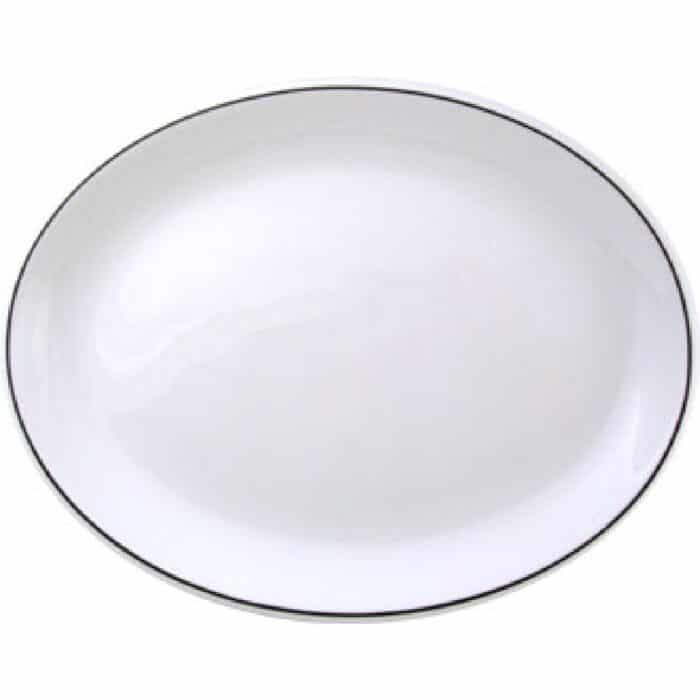 Churchill Black Line Oval Platters 202mm