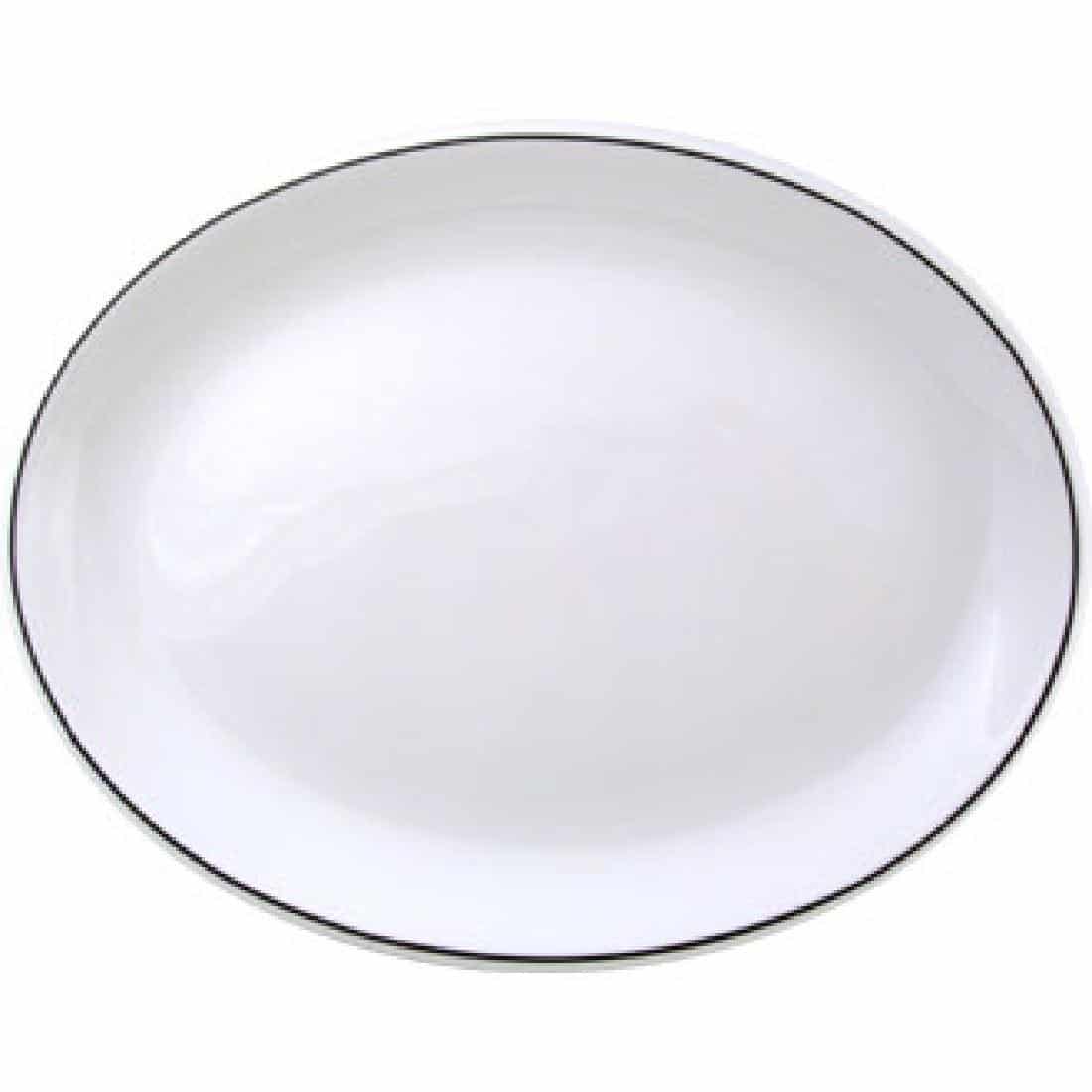 Churchill Black Line Oval Platters 305mm