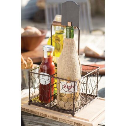 T&G Provence Wire Condiment Holder Brown